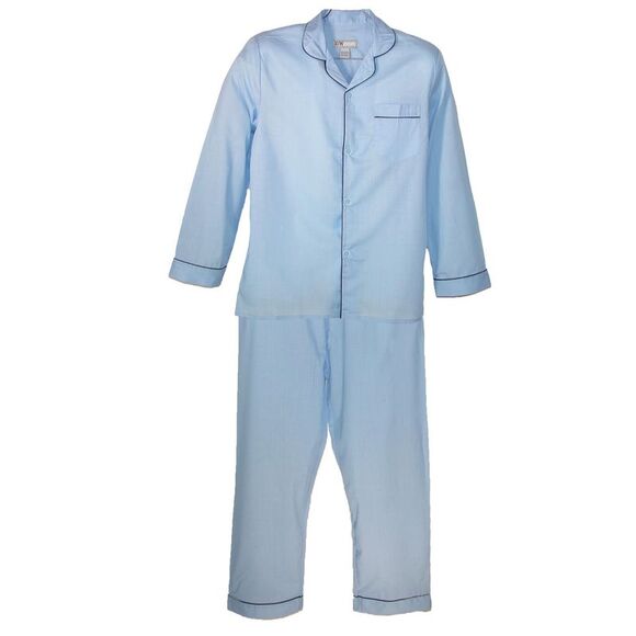 Ten West Apparel Long Sleeve Long Leg Solid Pajama Set - Picture 1 of 5